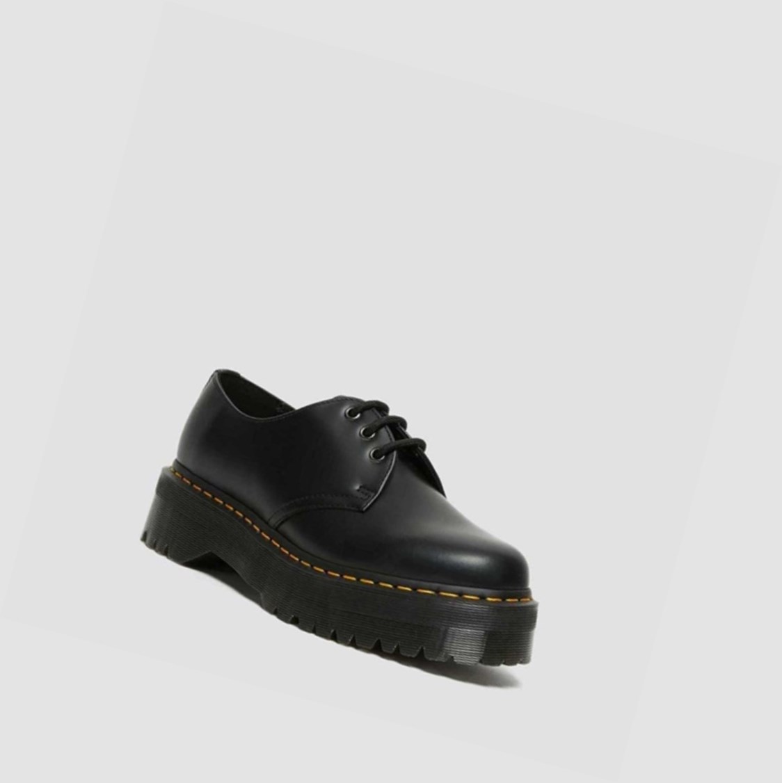 Dr Martens 1461 Smooth Férfi Platform Cipő Fekete | 485162YSI