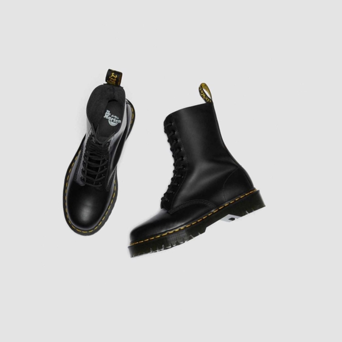 Dr Martens 1490 Bex Smooth Férfi Közepén Borjú Bakancs Fekete | 817634TQX