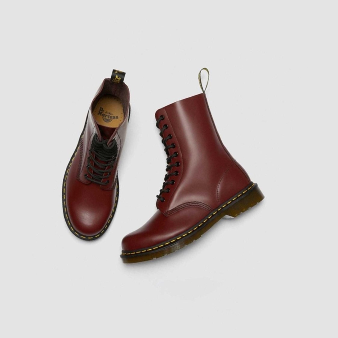 Dr Martens 1490 Smooth Férfi Közepén Borjú Bakancs Rózsaszín Piros | 073962VUK