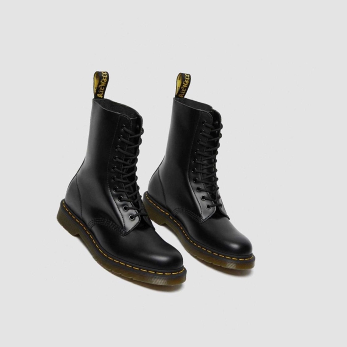 Dr Martens 1490 Smooth Férfi Közepén Borjú Bakancs Fekete | 960347WAI