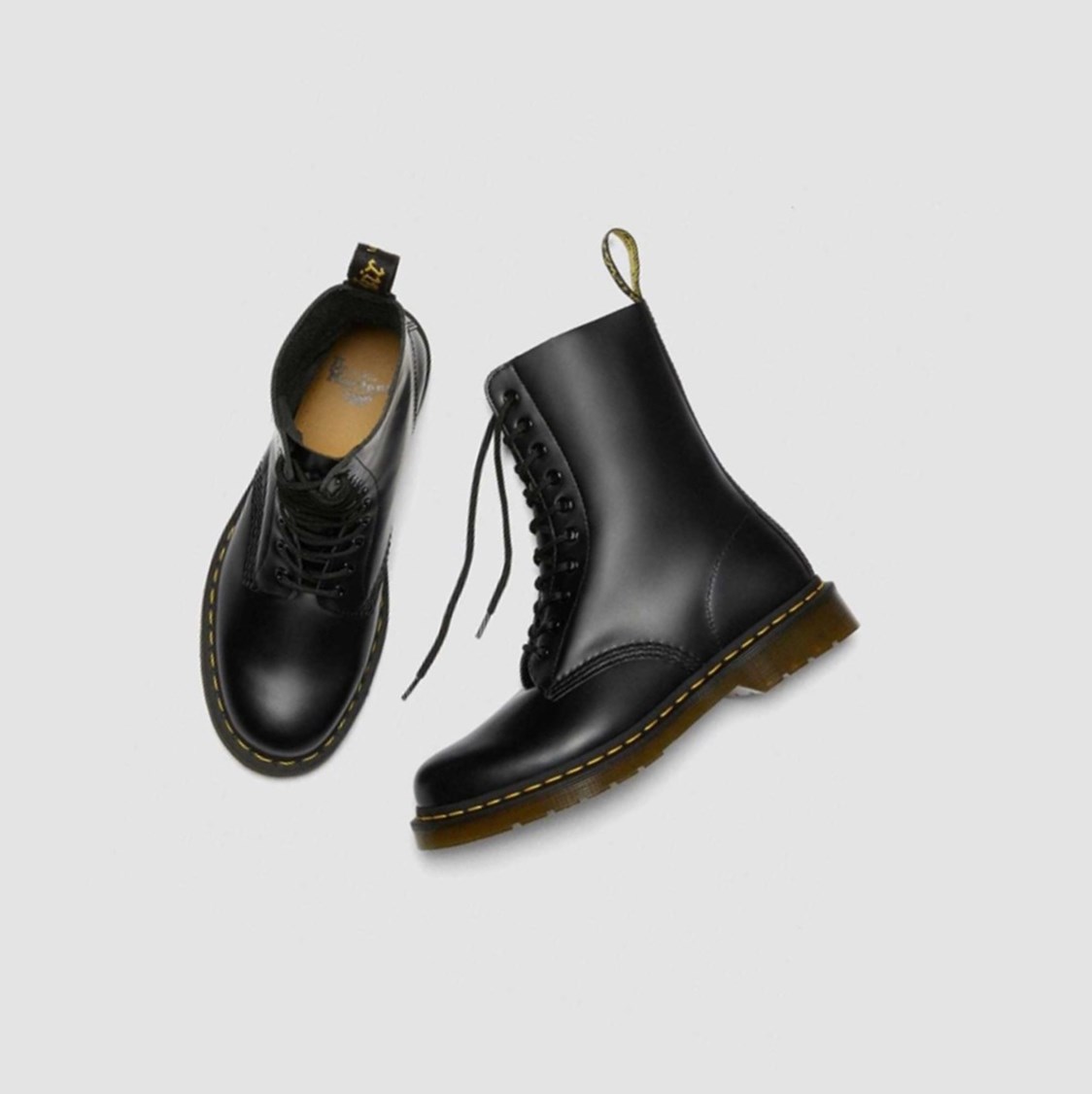 Dr Martens 1490 Smooth Férfi Közepén Borjú Bakancs Fekete | 960347WAI