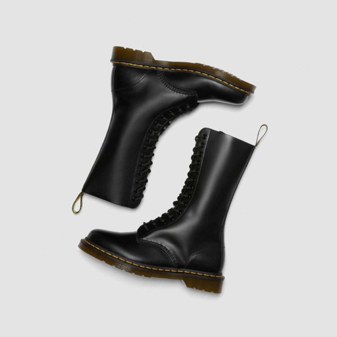 Dr Martens 1914 Smooth Magas Férfi Hosszú Szárú Bakancs Fekete | 603598FOB