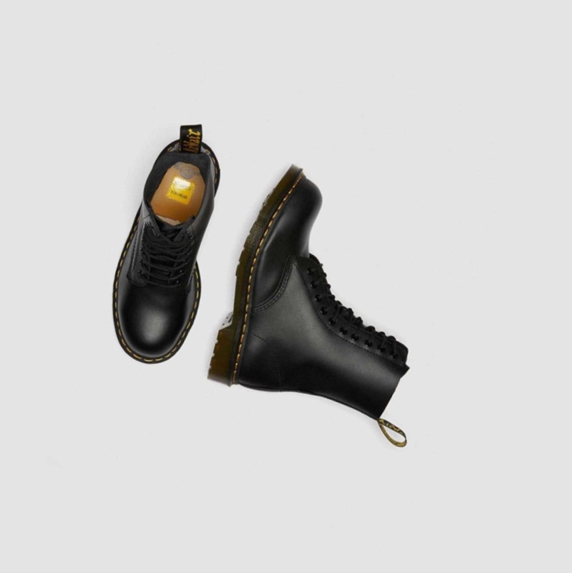 Dr Martens 1919 Férfi Közepén Borjú Bakancs Fekete | 964305HCF