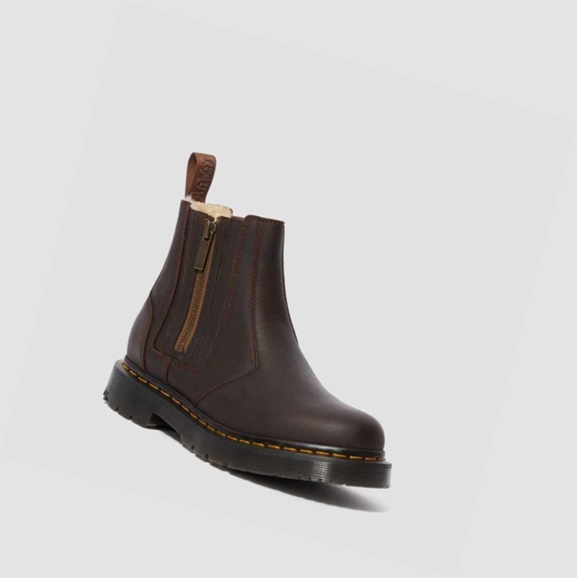 Dr Martens 2976 DM\'s Wintergrip Zip Női Chelsea Bakancs Barna | 561983GZH