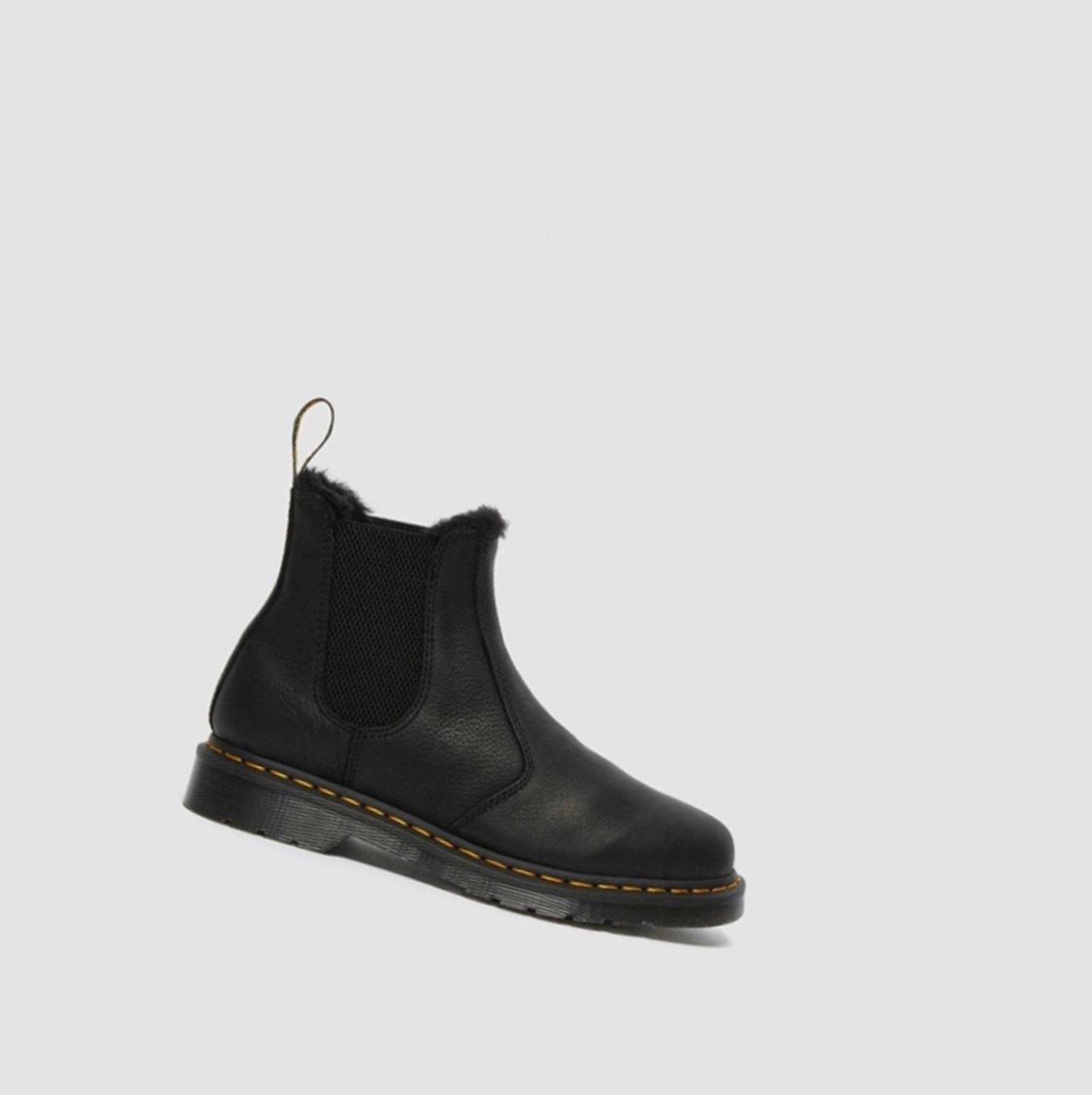 Dr Martens 2976 Faux Fur Bélelt Férfi Chelsea Bakancs Fekete | 041687XAQ