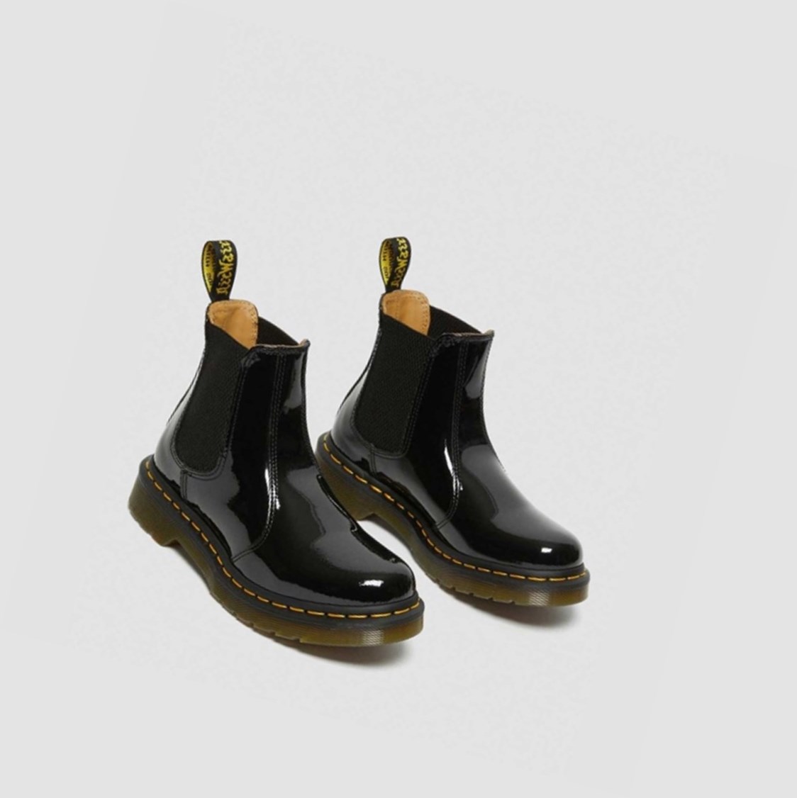 Dr Martens 2976 Lakkbőr Női Chelsea Bakancs Fekete | 819603QBC