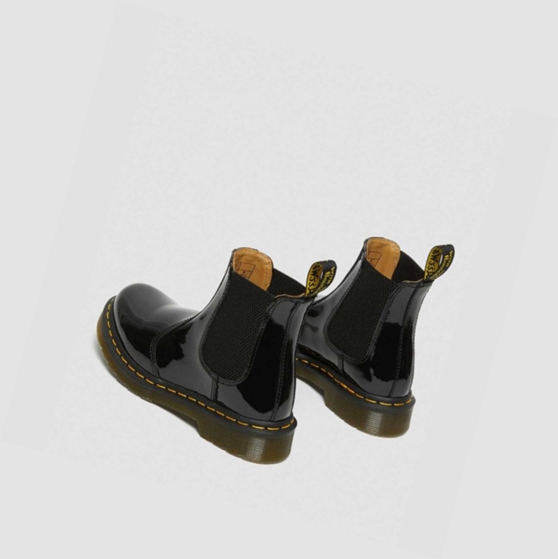 Dr Martens 2976 Lakkbőr Női Chelsea Bakancs Fekete | 819603QBC