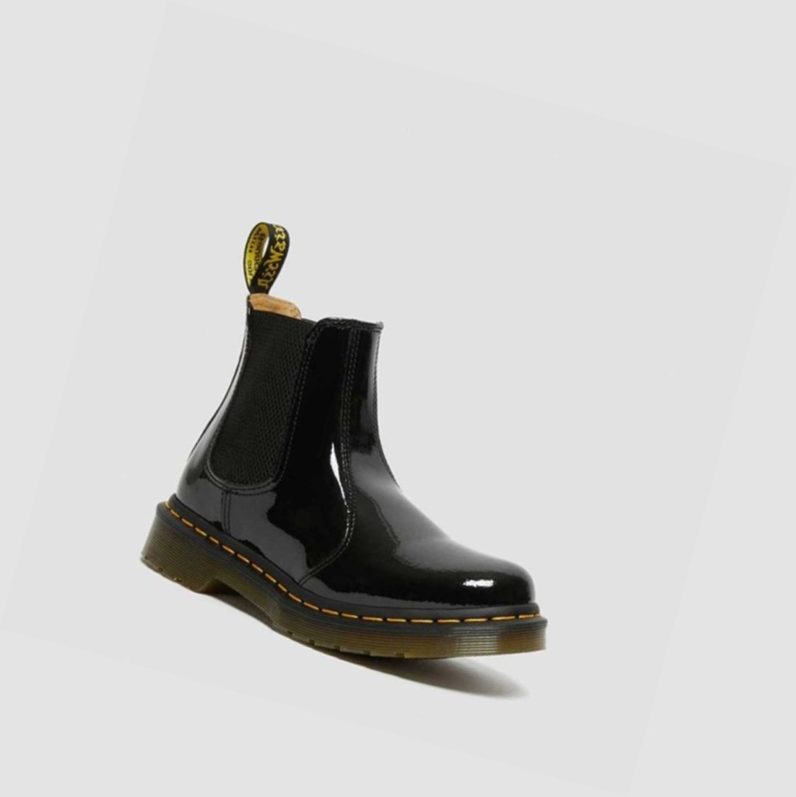 Dr Martens 2976 Lakkbőr Női Chelsea Bakancs Fekete | 819603QBC