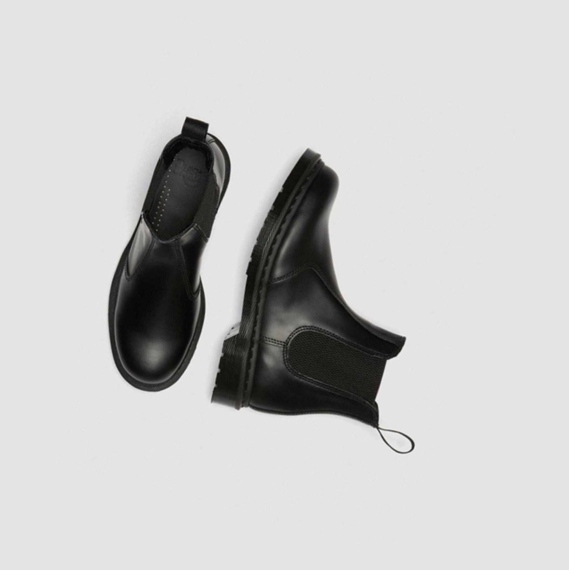 Dr Martens 2976 Mono Smooth Férfi Chelsea Bakancs Fekete | 421056YQJ