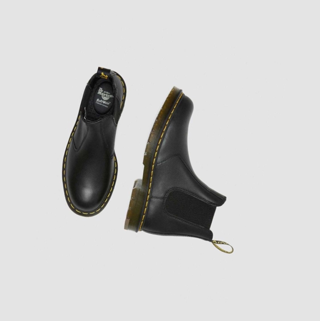 Dr Martens 2976 Slip Resistant Férfi Chelsea Bakancs Fekete | 685219AEV