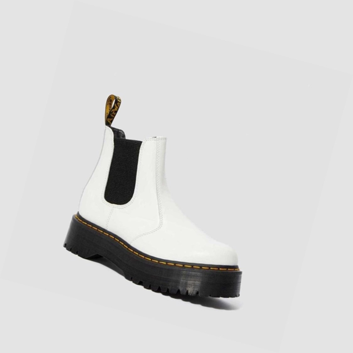 Dr Martens 2976 Smooth Platform Férfi Chelsea Bakancs Fehér | 572904AEM