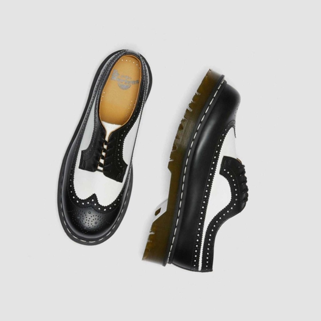 Dr Martens 3989 Bex Smooth Férfi Brogue Cipők Fekete | 192654MDH