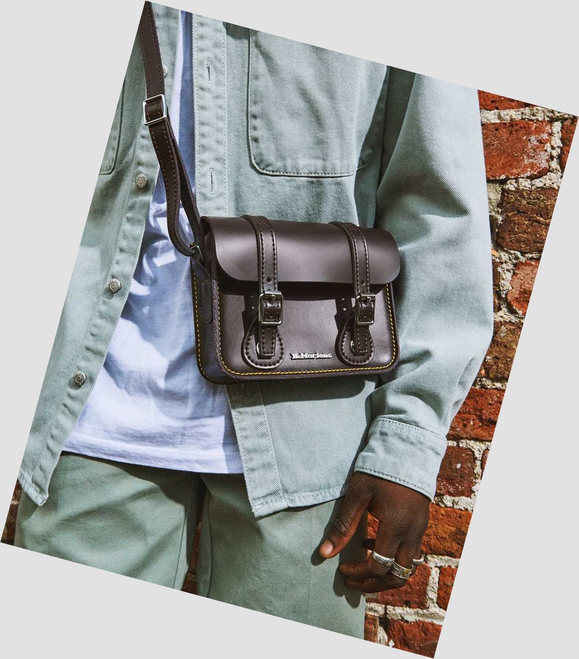 Dr Martens 7 Inch Bőr Crossbody Táska & Hátizsák Táska Bordó | 924856NFO