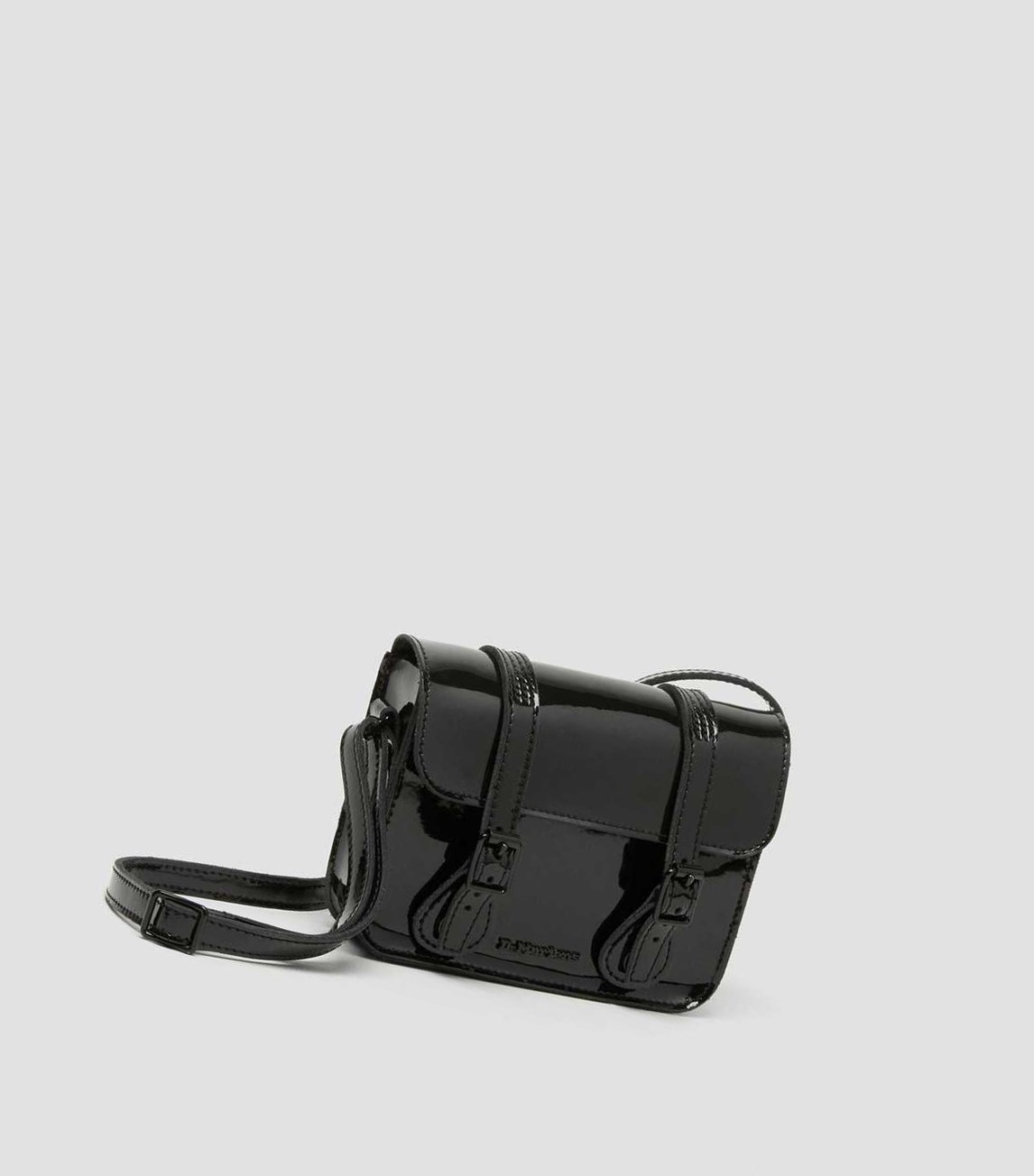 Dr Martens 7 inch Lakkbőr Bőr Crossbody Táska & Hátizsák Táska Fekete | 325697JZM