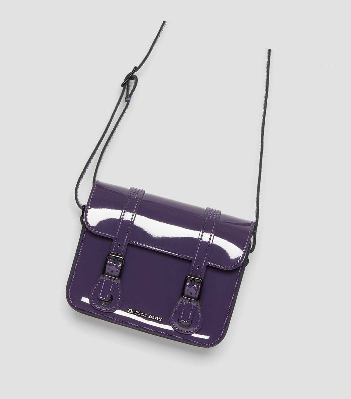 Dr Martens 7 inch Lakkbőr Bőr Crossbody Táska & Hátizsák Táska Lila | 482730NAS