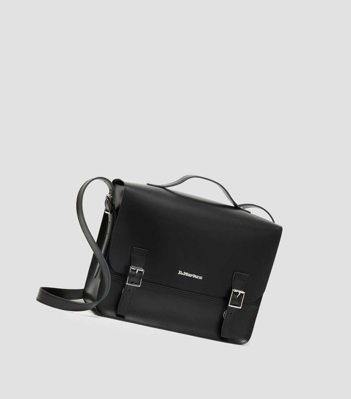 Dr Martens Bőr Box Crossbody Messenger Táska & Hátizsák Táska Fekete | 105367QFN