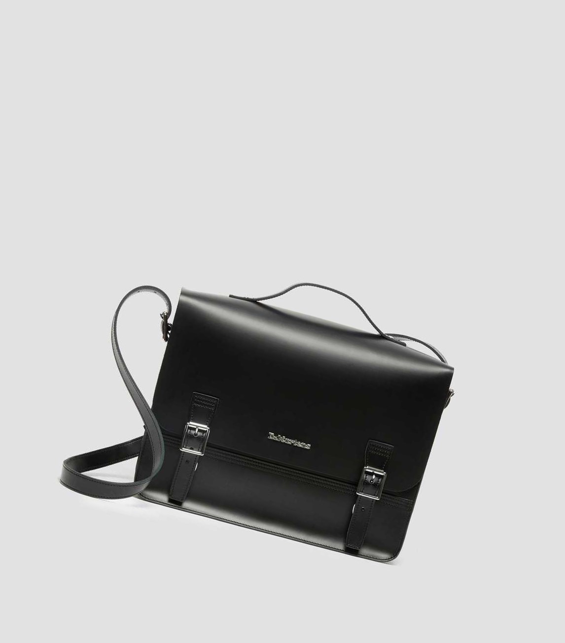 Dr Martens Bőr Box Crossbody Messenger Táska & Hátizsák Táska Fekete | 105367QFN