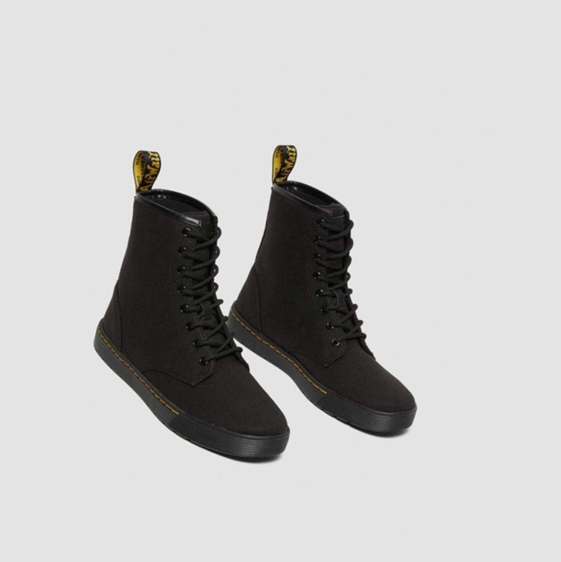 Dr Martens Cairo Vászon Férfi Fűzős Bakancs Fekete | 714658ZXK