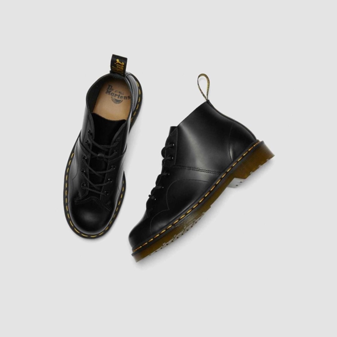 Dr Martens Church Smooth Férfi Majomcsizma Fekete | 093684GDE