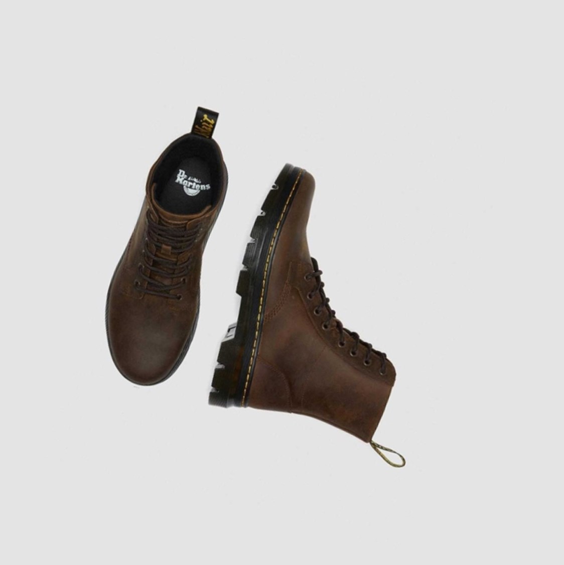 Dr Martens Combs Crazy Horse Férfi Alkalmi Bakancs Barna | 045723UGI