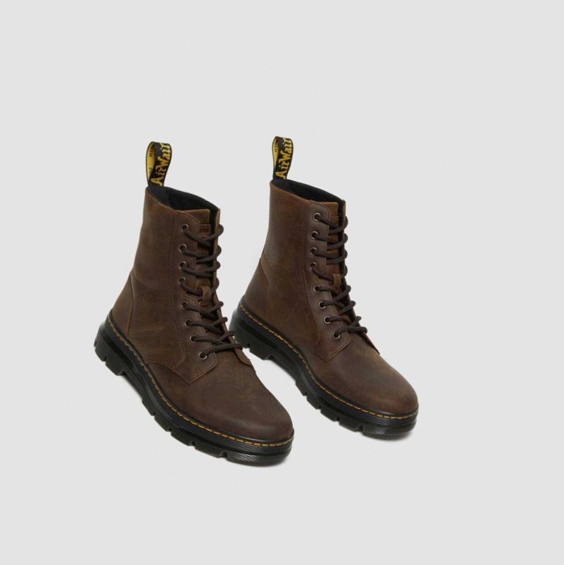 Dr Martens Combs Crazy Horse Férfi Alkalmi Bakancs Barna | 045723UGI