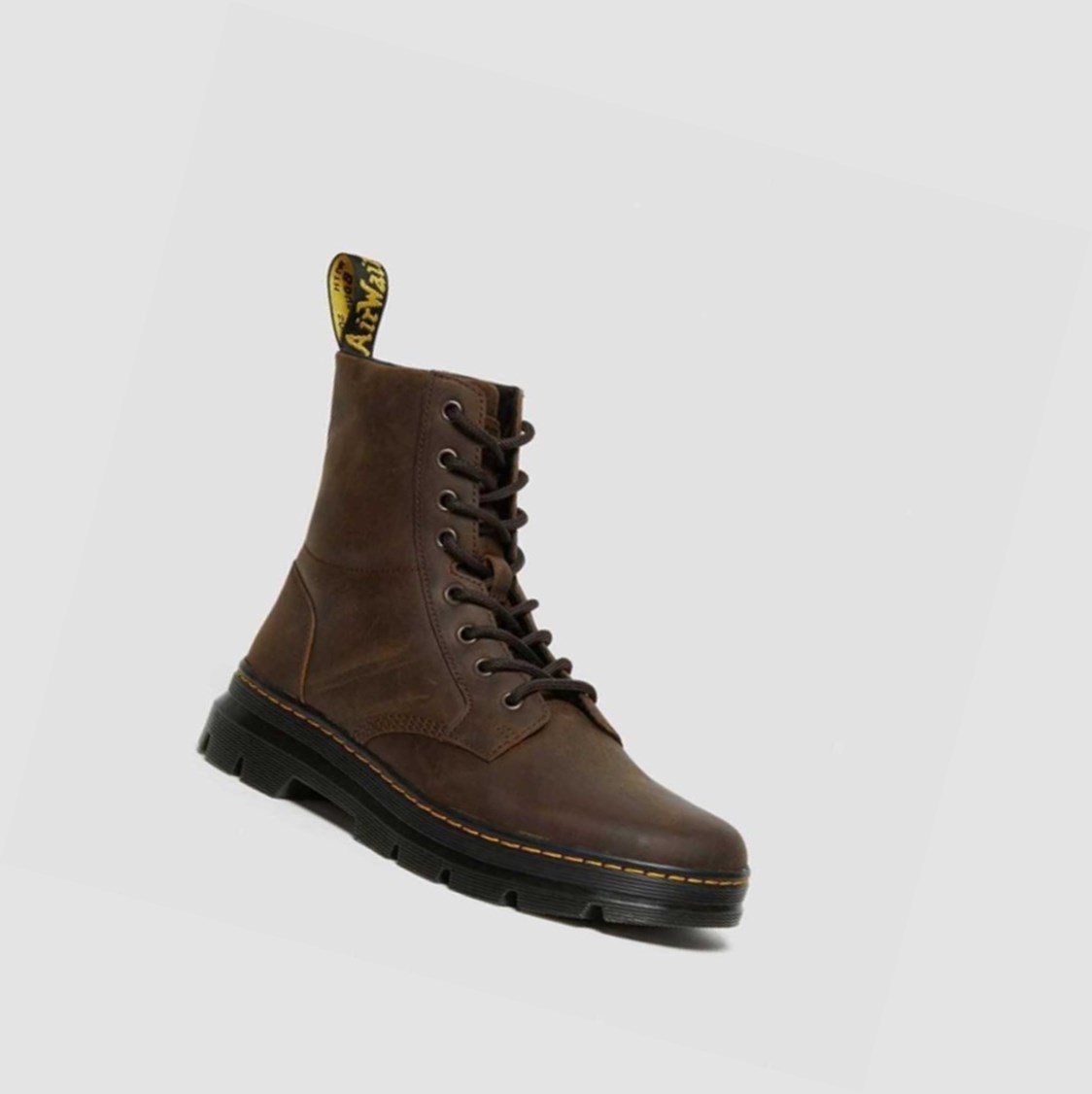 Dr Martens Combs Crazy Horse Férfi Alkalmi Bakancs Barna | 045723UGI