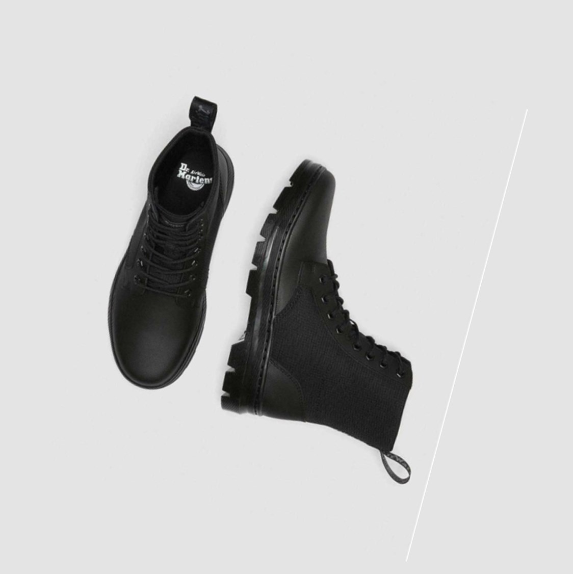 Dr Martens Combs II Poly Férfi Alkalmi Bakancs Fekete Fekete | 346957ULK