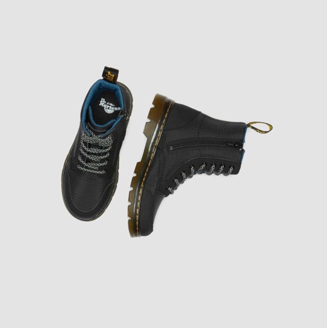 Dr Martens Combs Junior Gyerek Utility Bakancs Fekete | 438726XMQ