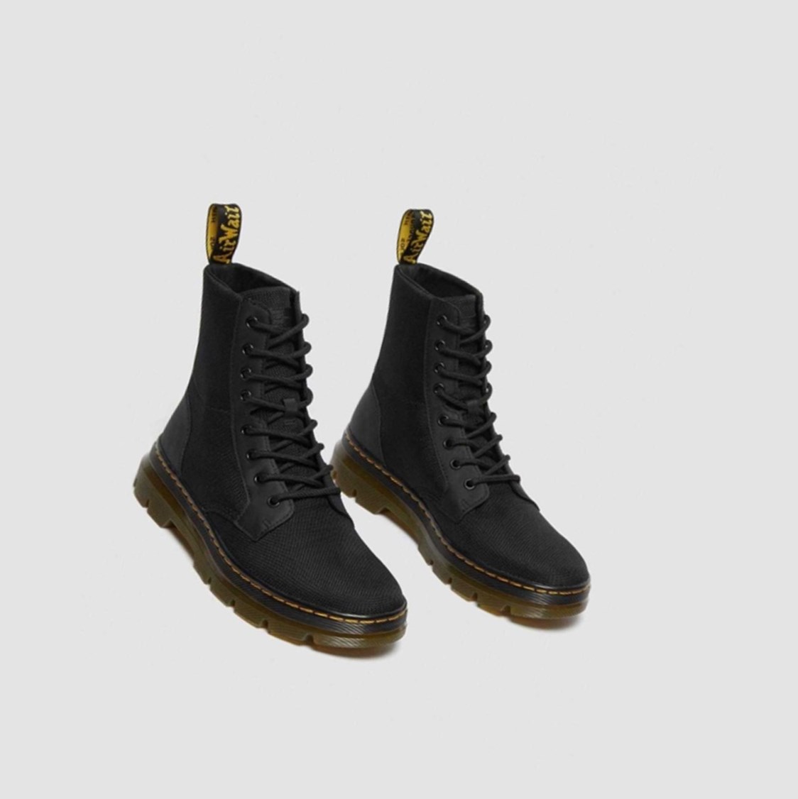 Dr Martens Combs Poly Férfi Alkalmi Bakancs Fekete | 647203BQA