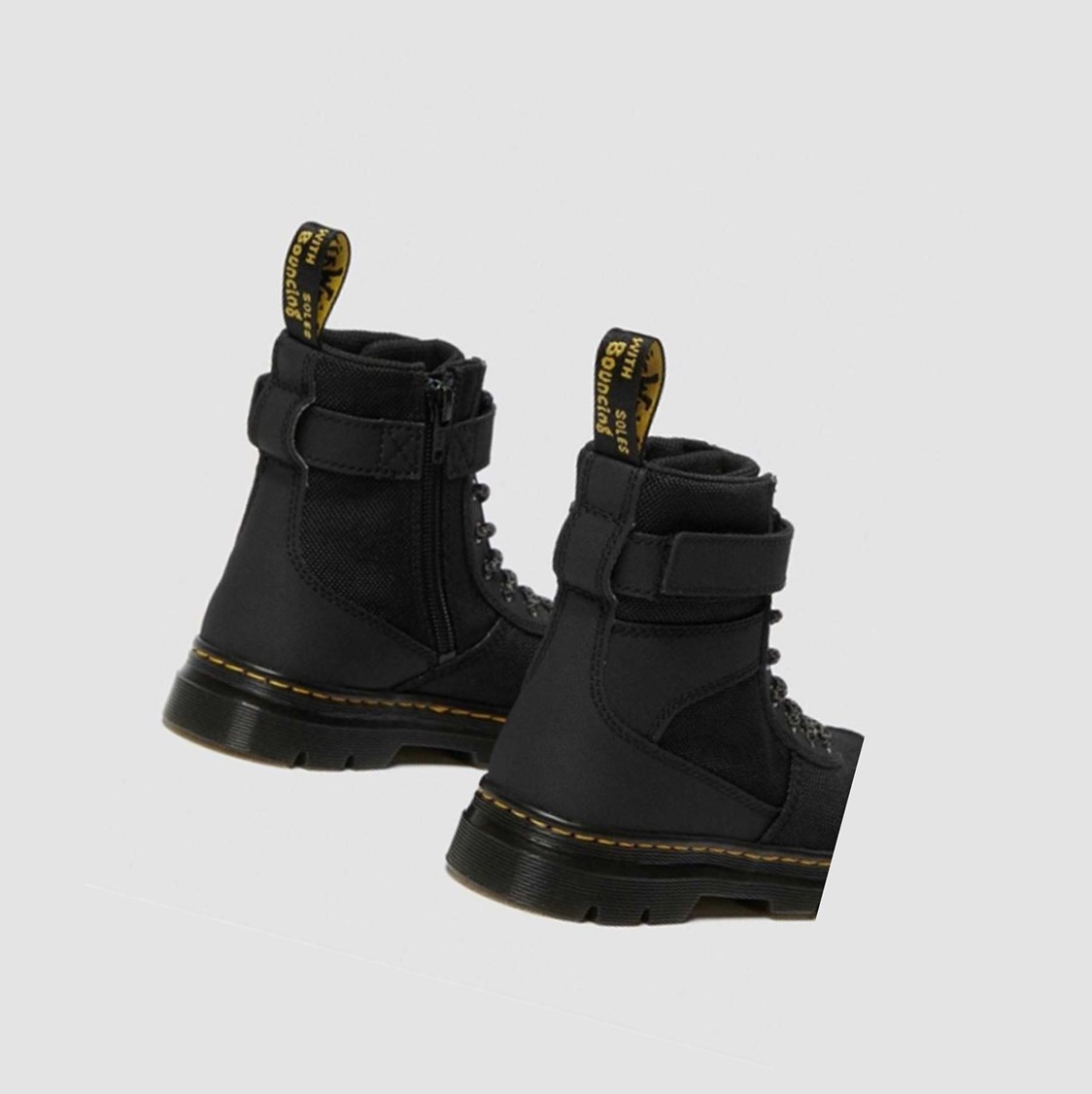 Dr Martens Combs Tech Junior Gyerek Alkalmi Bakancs Fekete | 653478CQA