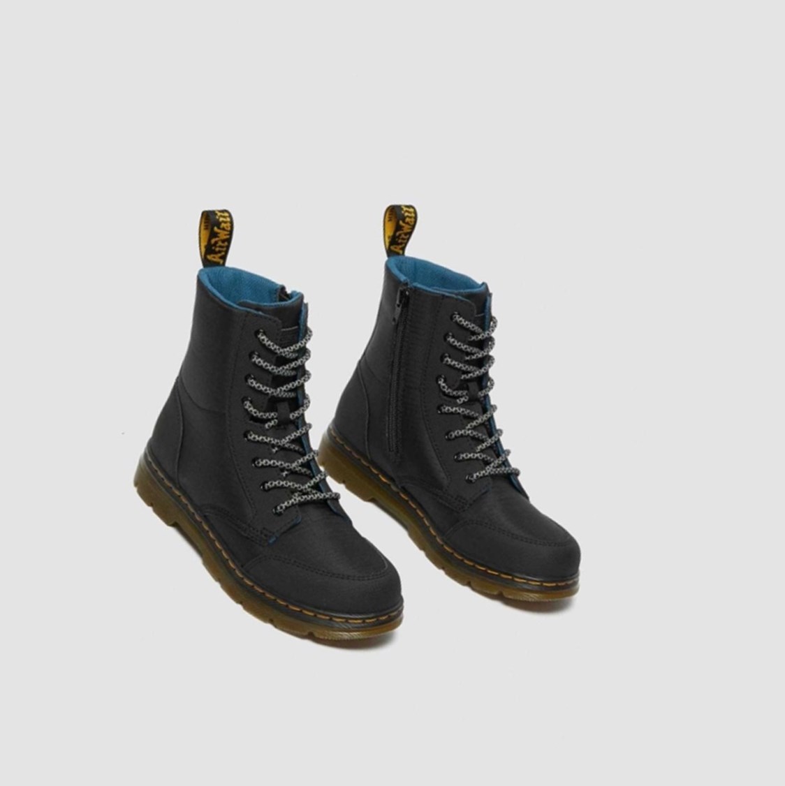 Dr Martens Combs Youth Gyerek Utility Bakancs Fekete | 350246ZIN