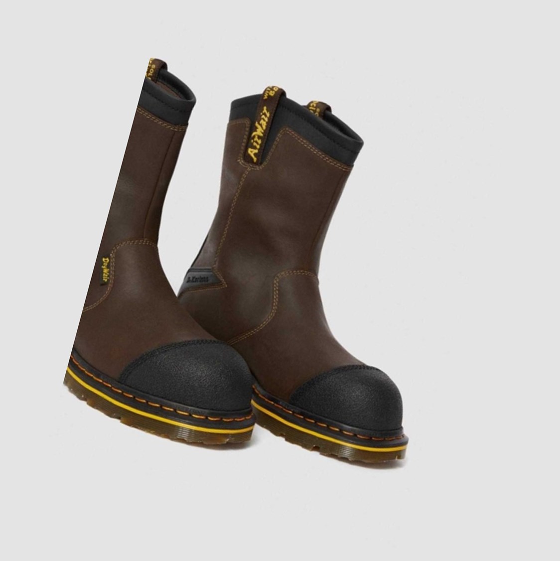 Dr Martens Firth Vízálló Steel Toe Férfi Munkabakancs Sötétbarna | 260975EVN