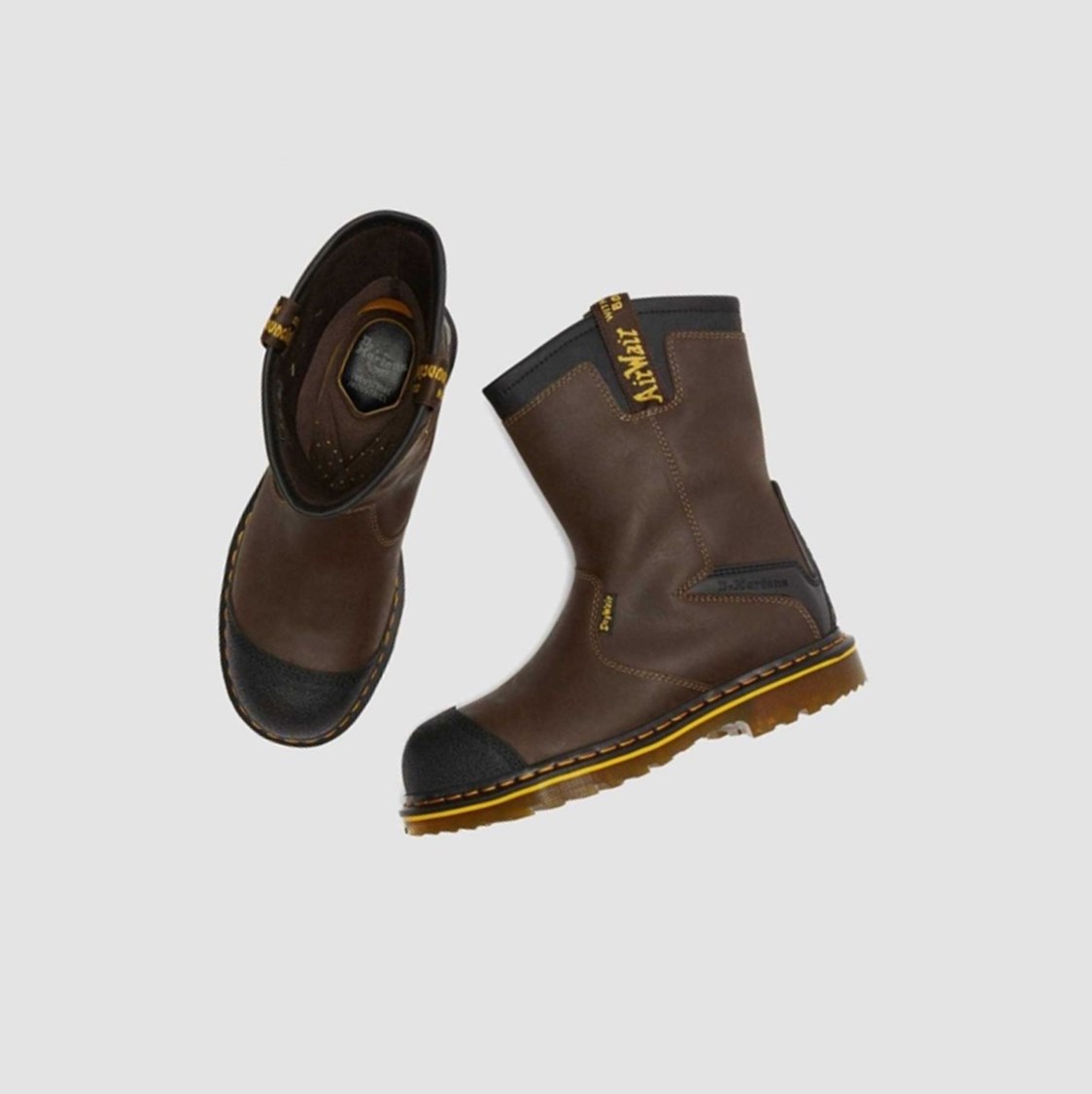 Dr Martens Firth Vízálló Steel Toe Férfi Munkabakancs Sötétbarna | 260975EVN