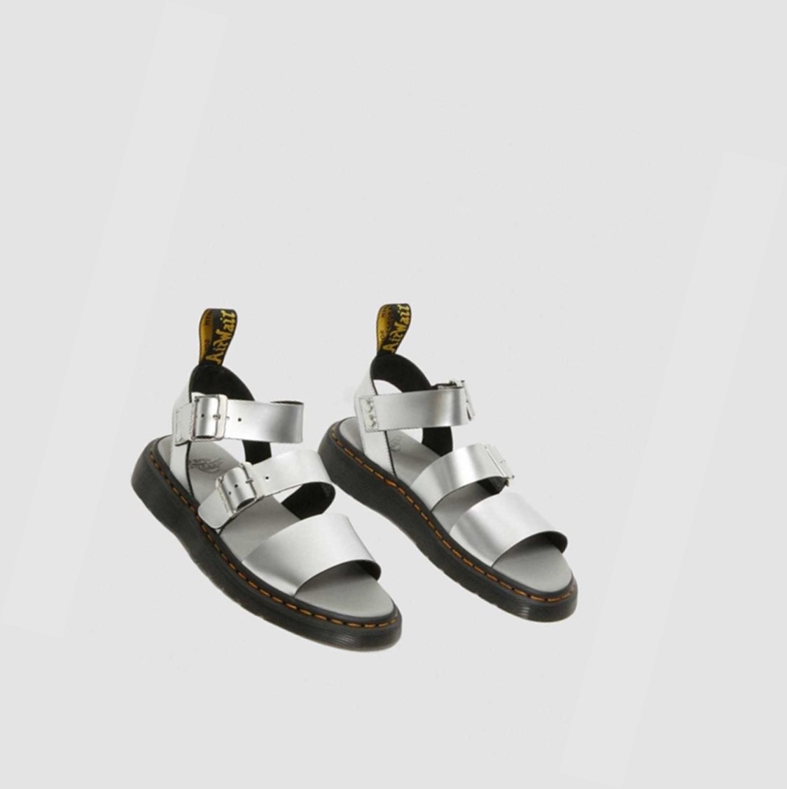 Dr Martens Gryphon Metallic Női Gladiátor Szandál Titán | 583217BFT