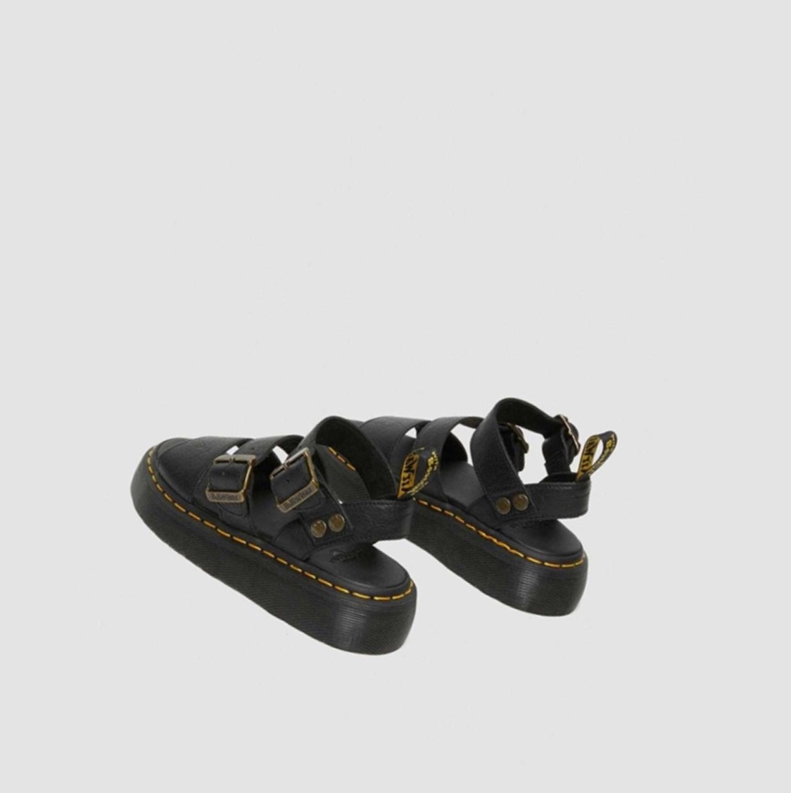 Dr Martens Gryphon Platform Gladiator Sandals Női Gladiátor Szandál Fekete | 053217XLI