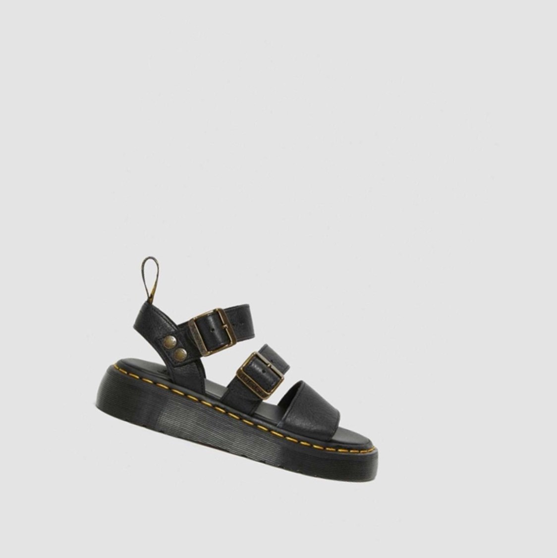 Dr Martens Gryphon Platform Gladiator Sandals Női Gladiátor Szandál Fekete | 053217XLI