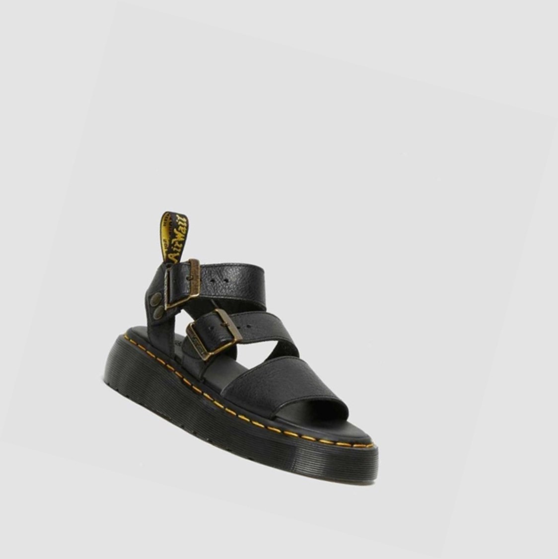 Dr Martens Gryphon Platform Gladiator Sandals Női Gladiátor Szandál Fekete | 053217XLI