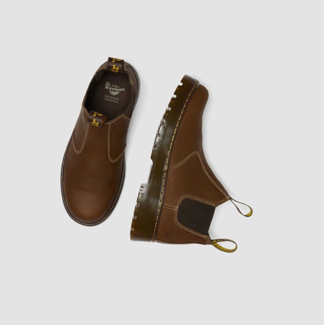 Dr Martens Hardie Chelsea Férfi Munkabakancs Barna | 910462BFA