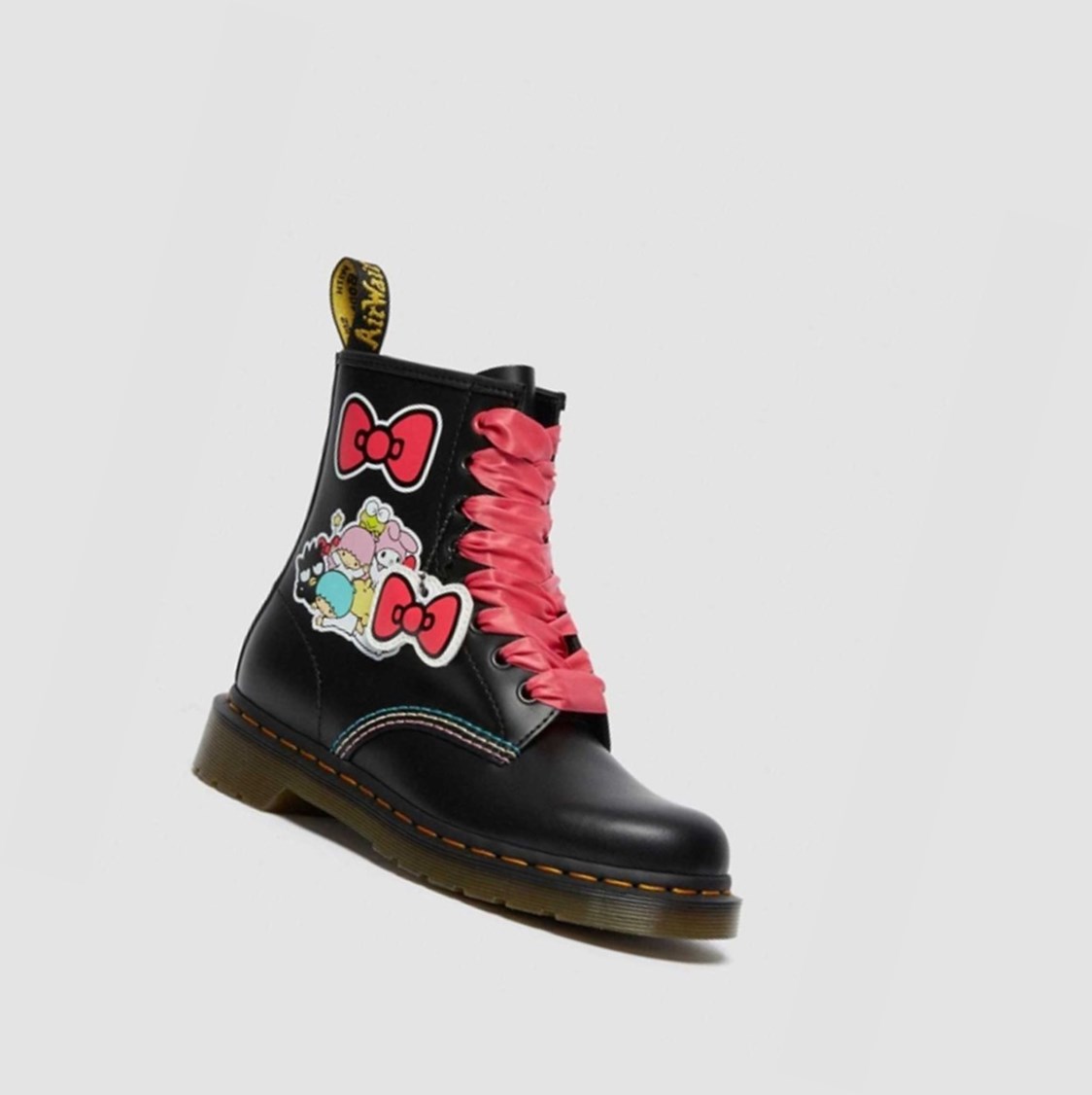 Dr Martens Hello Kitty Friends 1460 Smooth Női Fűzős Bakancs Fekete Színes | 036251MSY