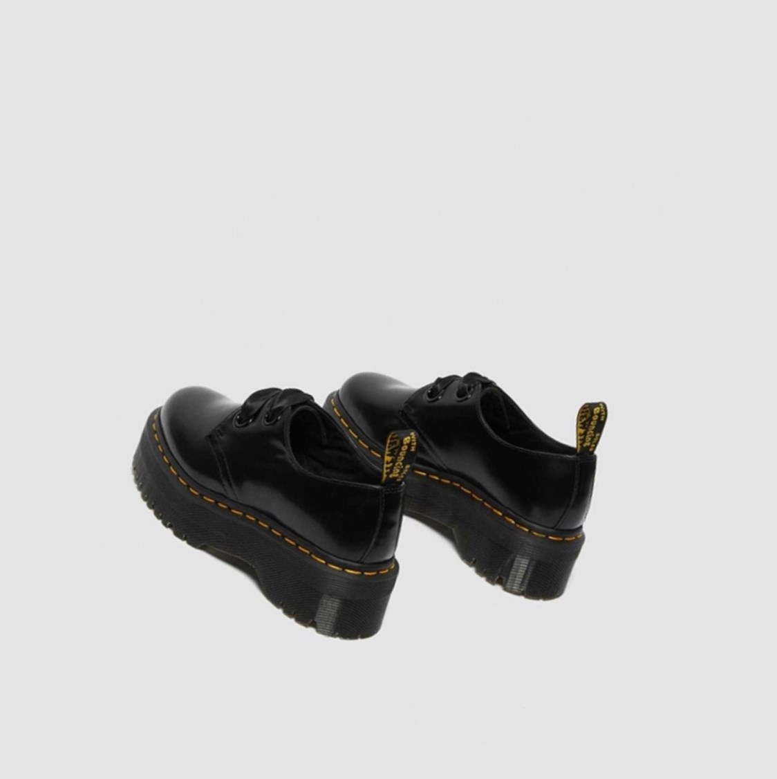 Dr Martens Holly Női Platform Cipő Fekete | 985034KQG