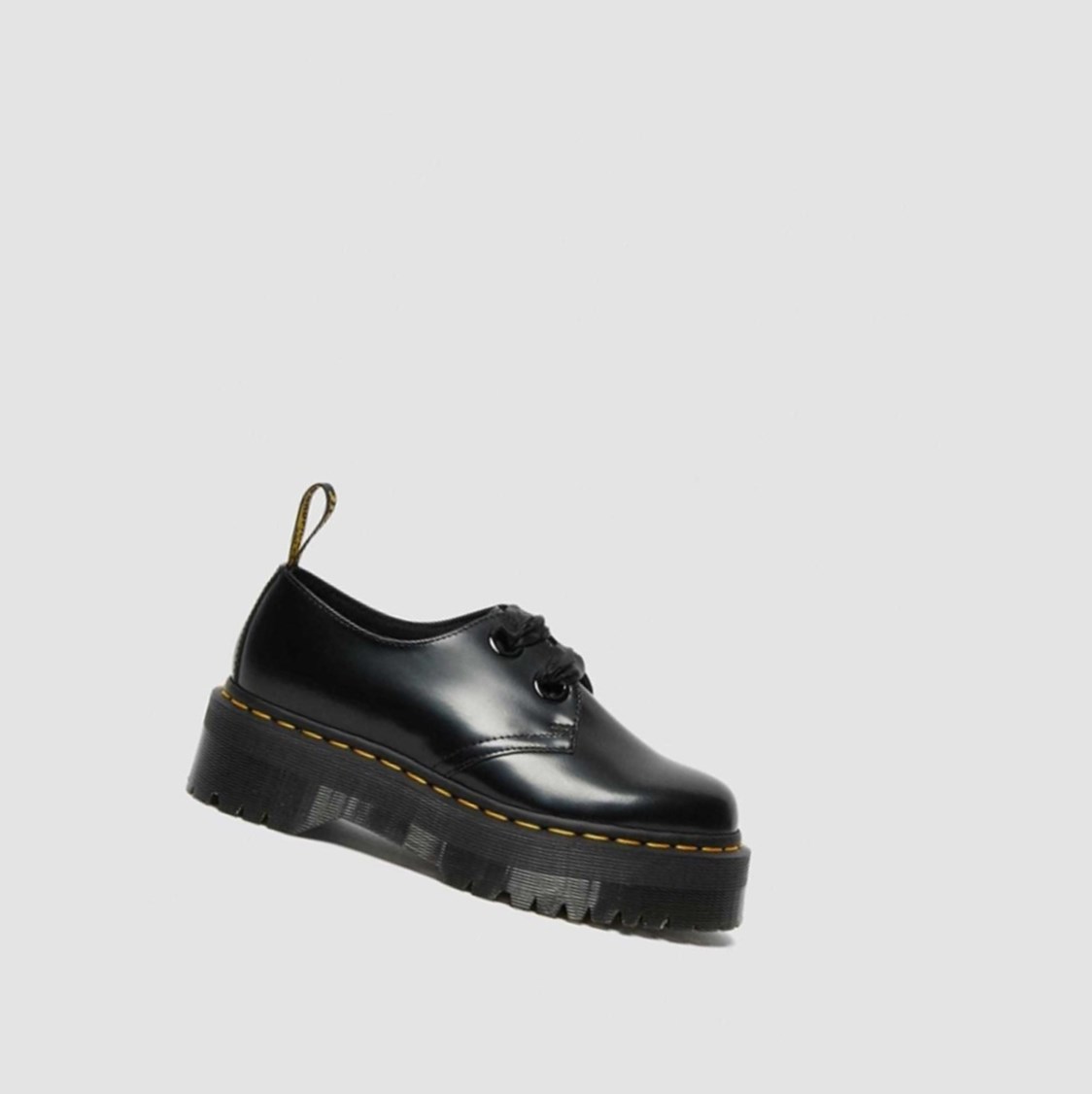 Dr Martens Holly Női Platform Cipő Fekete | 985034KQG