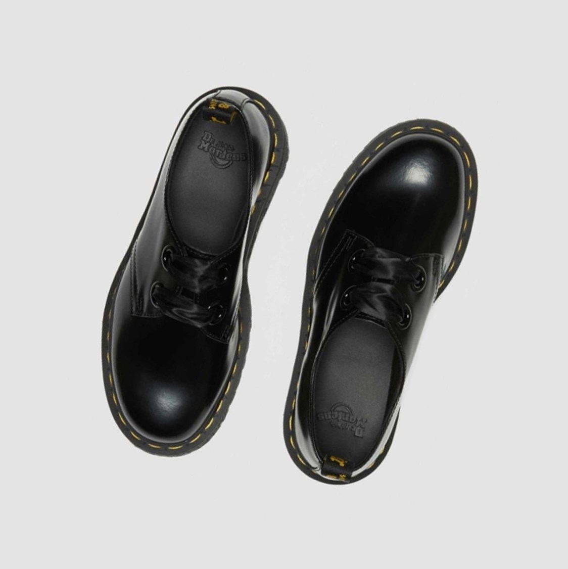 Dr Martens Holly Női Platform Cipő Fekete | 985034KQG