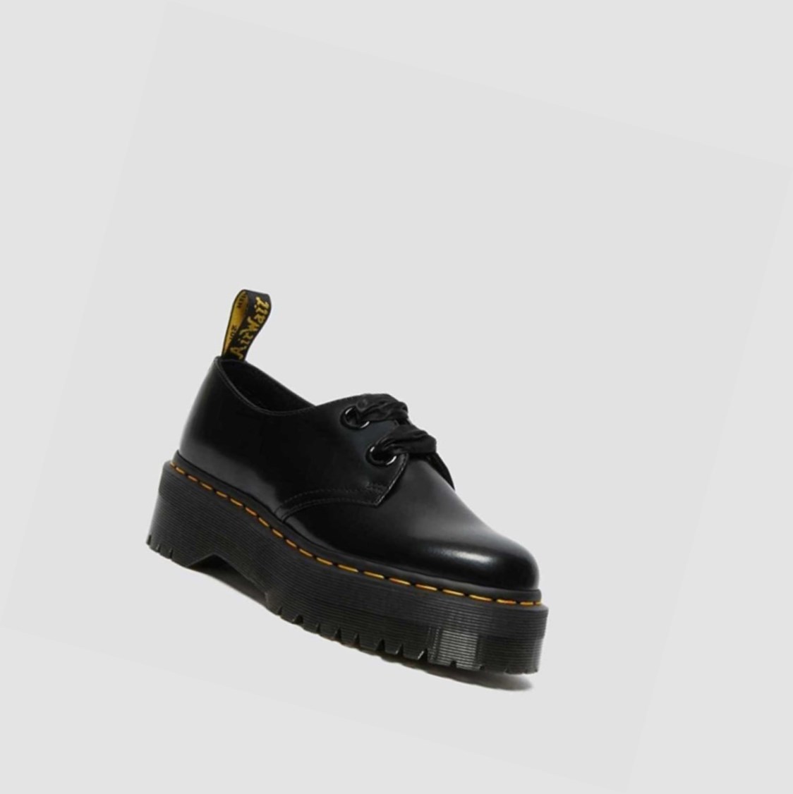 Dr Martens Holly Női Platform Cipő Fekete | 985034KQG