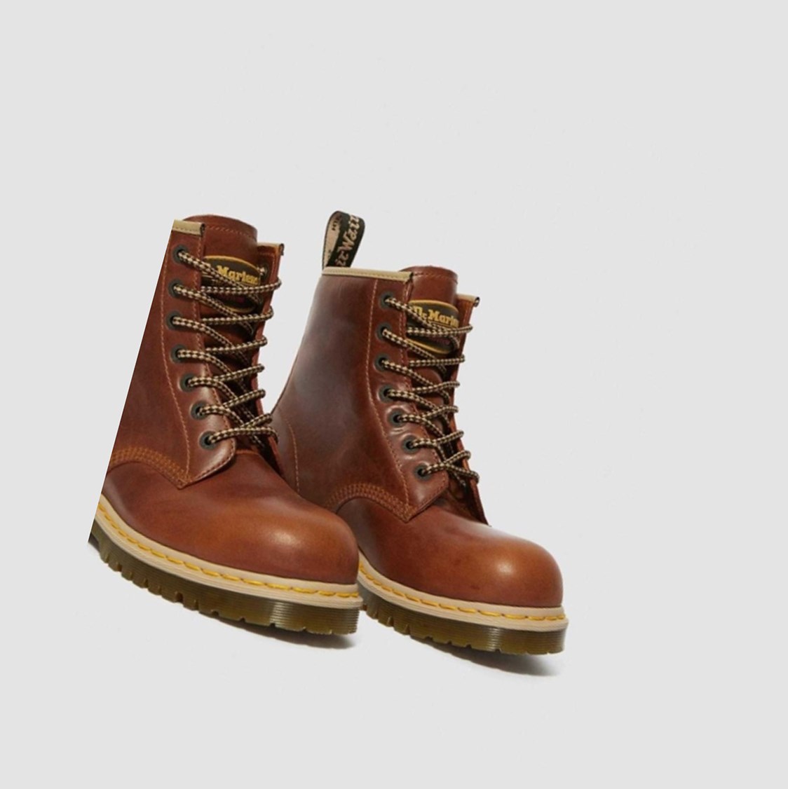 Dr Martens Icon 7B10 Steel Toe Férfi Munkabakancs Barna | 094712CKN