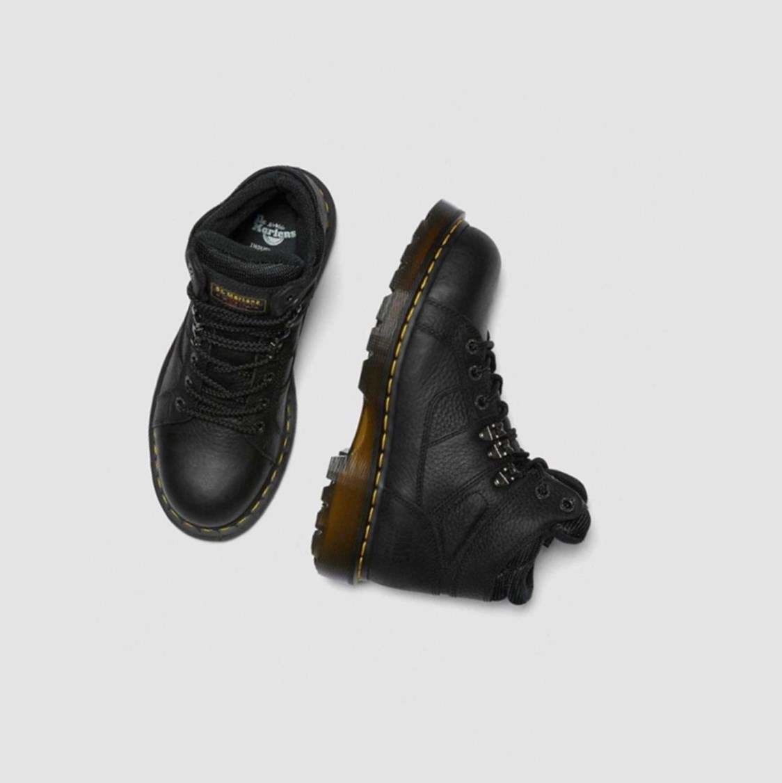 Dr Martens Ironbridge Grizzly Steel Toe Női Munkabakancs Fekete | 246539CVN