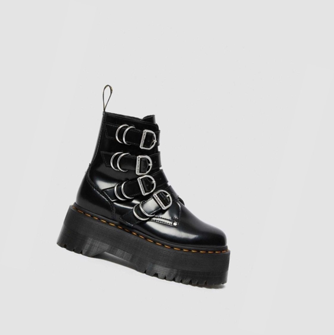 Dr Martens Jadon Max Hardware Női Platform Bakancs Fekete | 657193SME