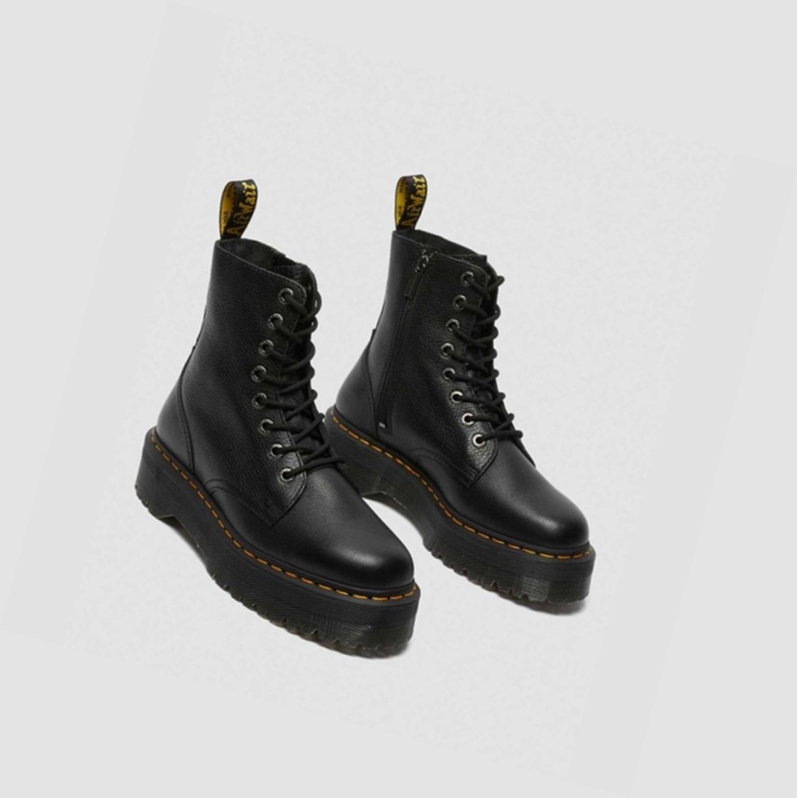 Dr Martens Jadon Pisa Férfi Platform Bakancs Fekete | 867941PDM