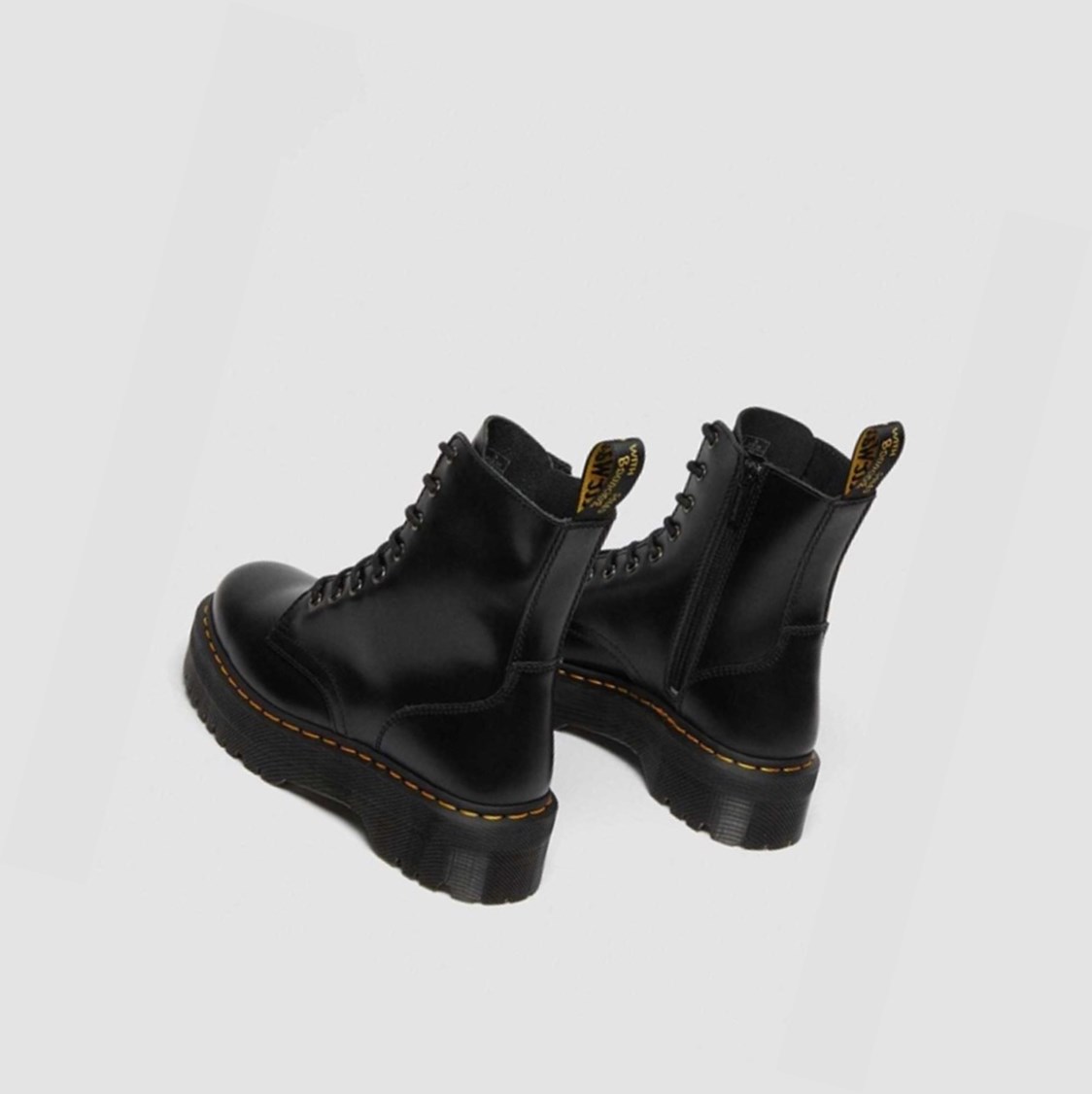 Dr Martens Jadon Smooth Férfi Platform Bakancs Fekete | 486795DPO