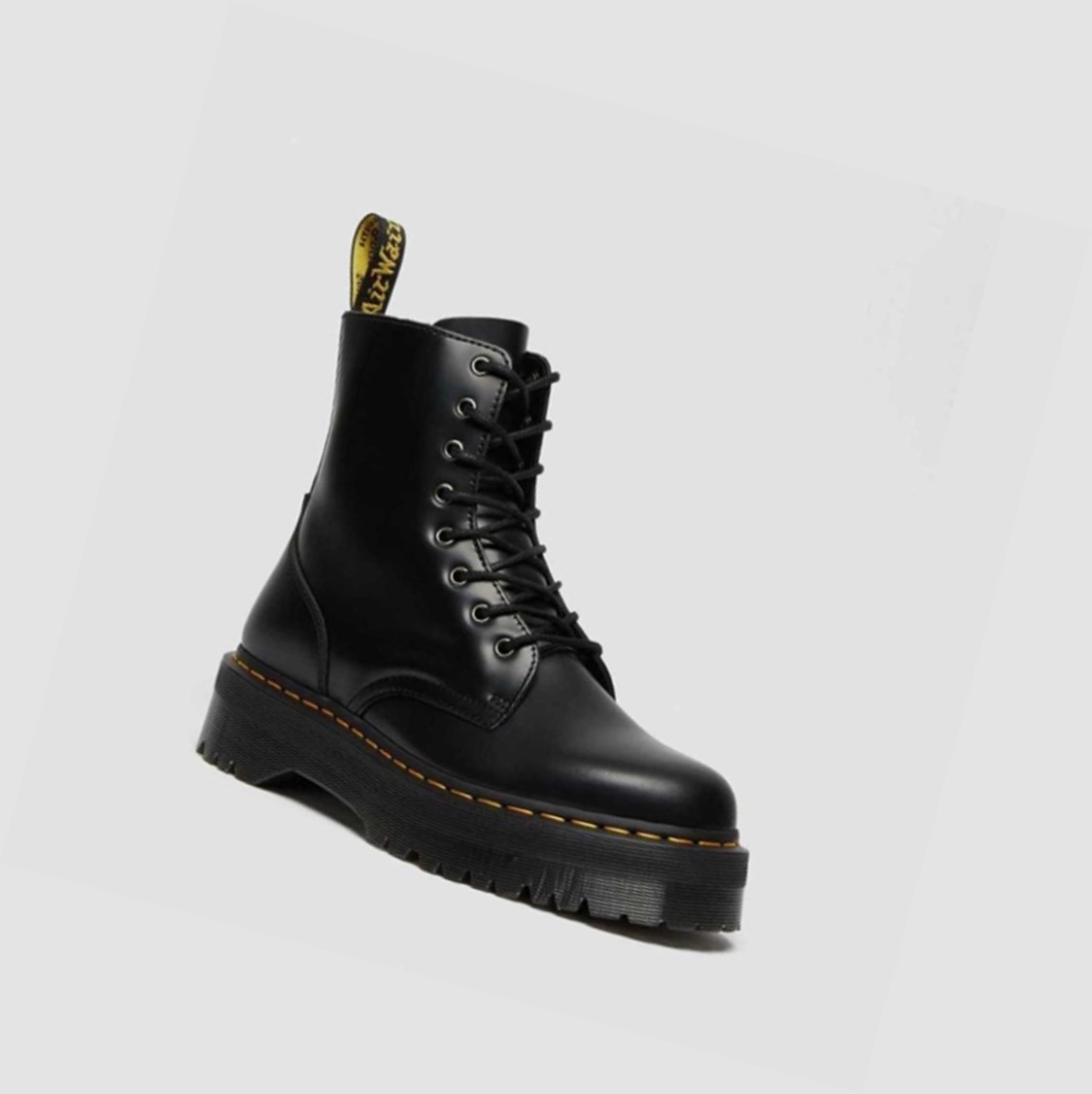 Dr Martens Jadon Smooth Férfi Platform Bakancs Fekete | 486795DPO