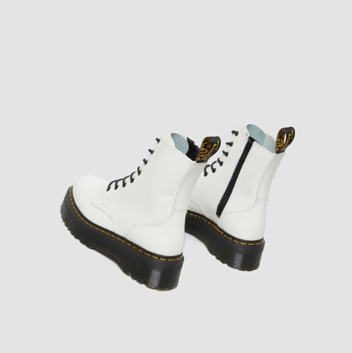 Dr Martens Jadon Smooth Férfi Platform Bakancs Fehér | 510938QGI